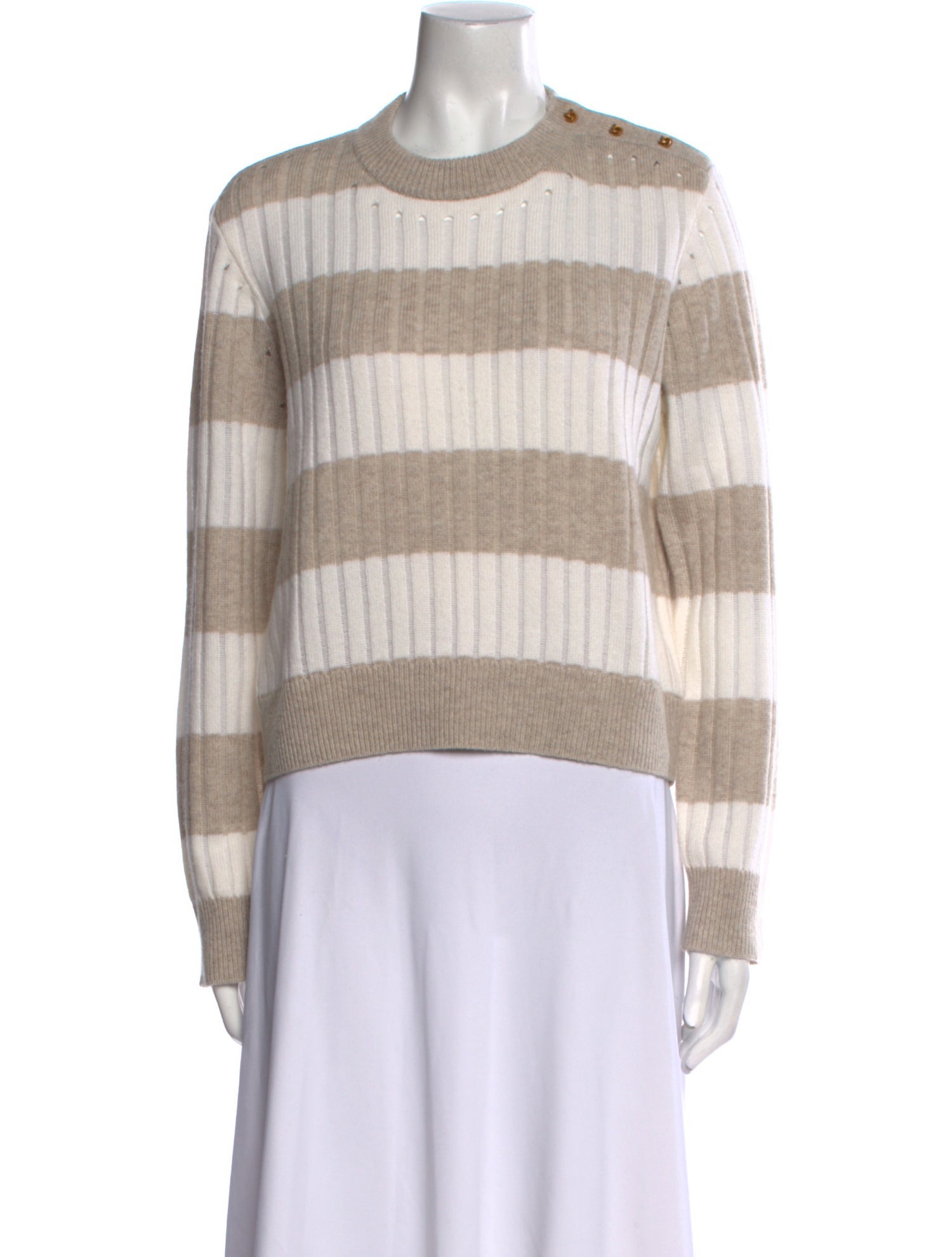 Max Mara Striped Crew Neck Sweater