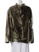 Max Mara Leather Faux Fur Jacket