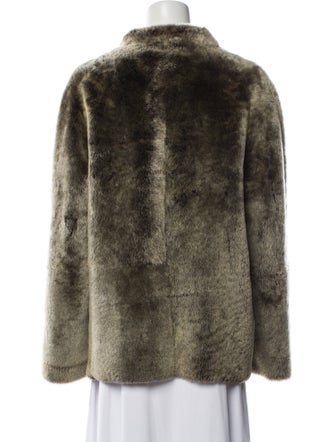 Max Mara Leather Faux Fur Jacket