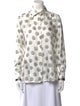 Max Mara Silk Printed Button-Up Top