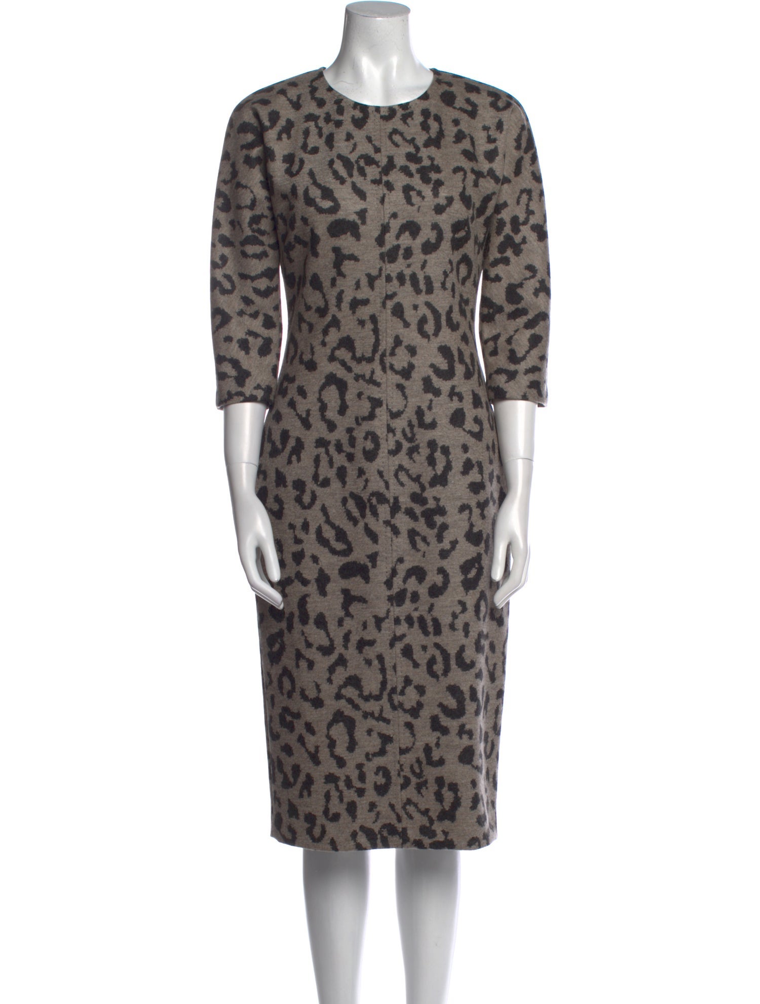 Max Mara Virgin Wool Midi Length Dress