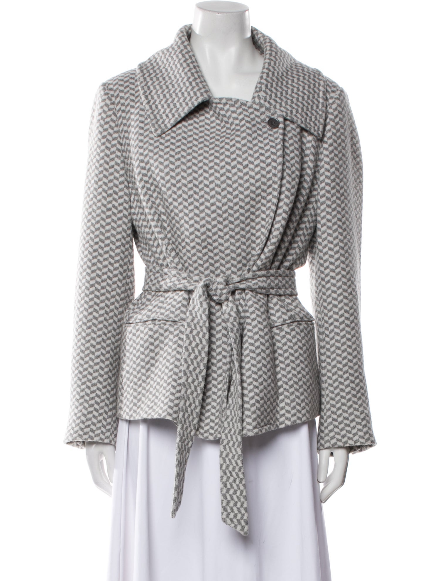 Max Mara Virgin Wool Printed Coat