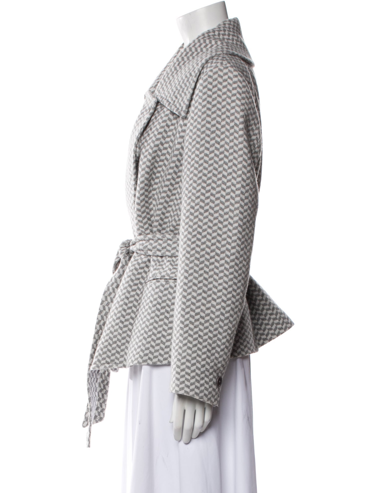 Max Mara Virgin Wool Printed Coat