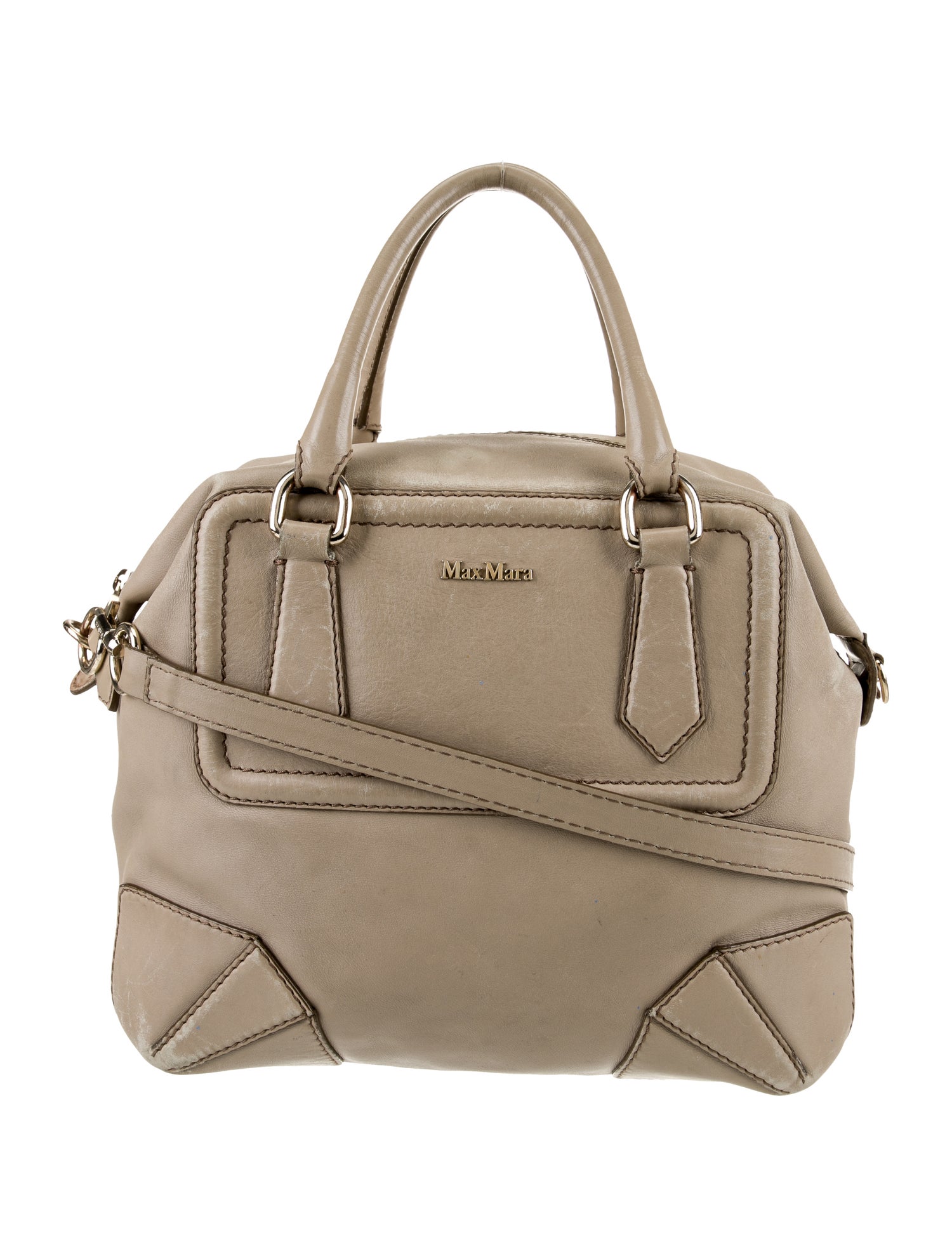 Max Mara Leather Top Handle Bag
