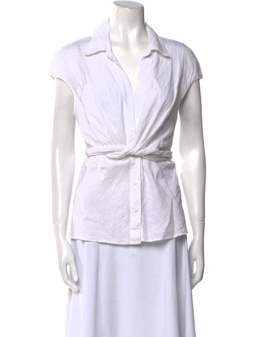 Max Mara Short Sleeve Button-Up Top