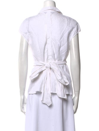 Max Mara Short Sleeve Button-Up Top