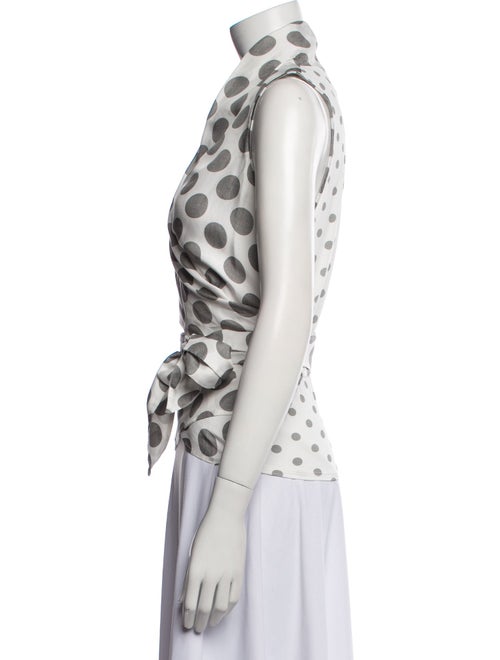 Max Mara Silk Polka Dot Print Blouse