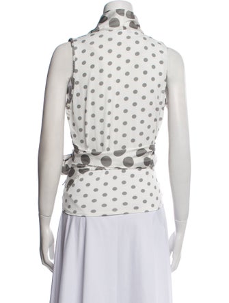 Max Mara Silk Polka Dot Print Blouse