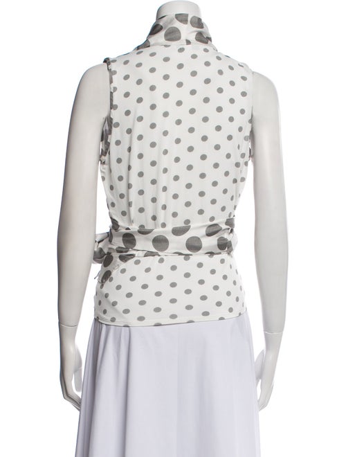 Max Mara Silk Polka Dot Print Blouse