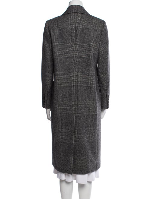 Max Mara Virgin Wool Plaid Print Coat