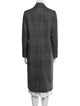 Max Mara Virgin Wool Plaid Print Coat