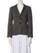 Max Mara Virgin Wool Plaid Print Blazer