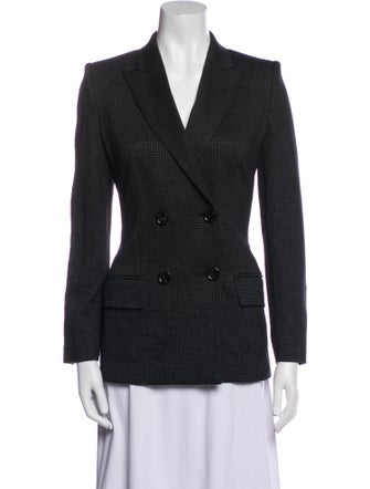 Max Mara Plaid Print Blazer