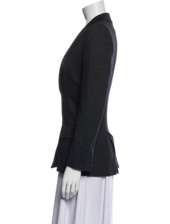 Max Mara Plaid Print Blazer