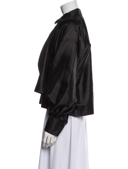 Max Mara Mock Neck Long Sleeve Blouse