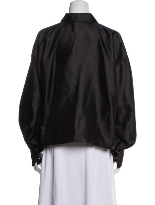 Max Mara Mock Neck Long Sleeve Blouse