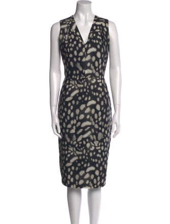 Max Mara Printed Midi Length Dress