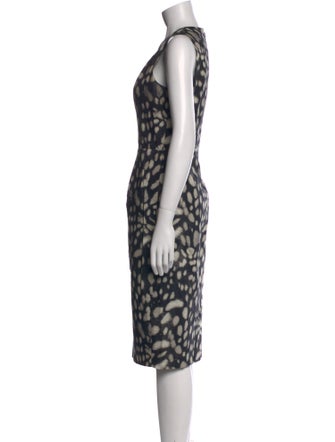 Max Mara Printed Midi Length Dress