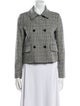 Max Mara Virgin Wool Plaid Print Evening Jacket