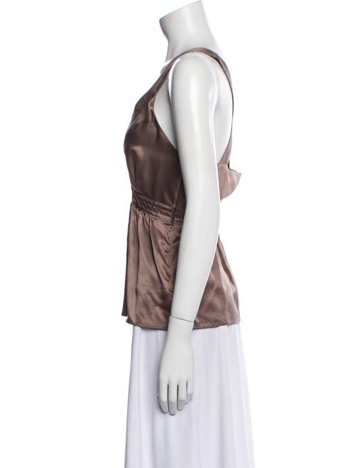 Max Mara Silk V-Neck Top