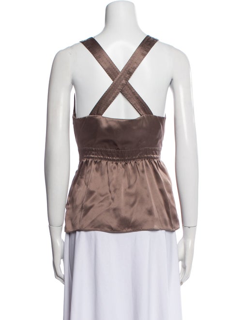 Max Mara Silk V-Neck Top