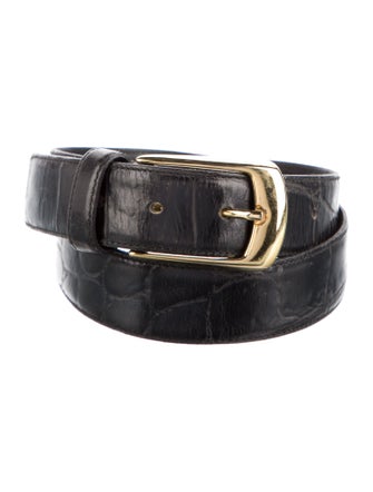 Max Mara Skinny Embossed Leather Belt Kit