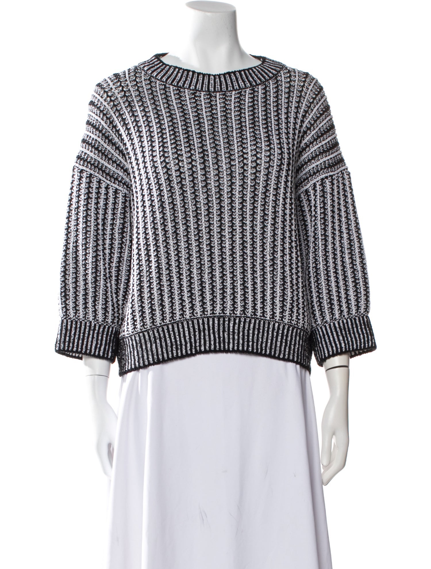 Max Mara Striped Bateau Neckline Sweater w/ Tags