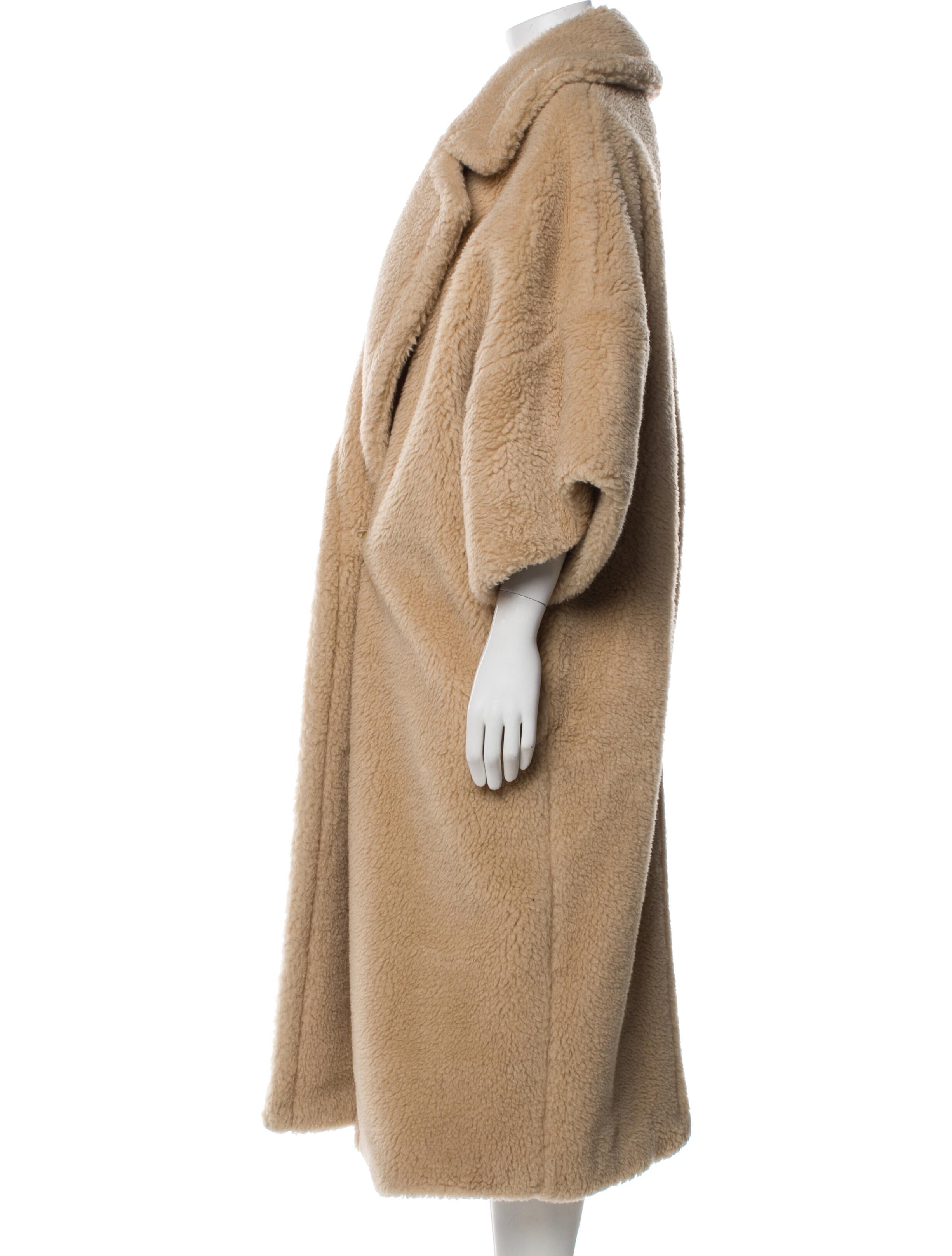 Max Mara Camel Hair Faux Fur Coat
