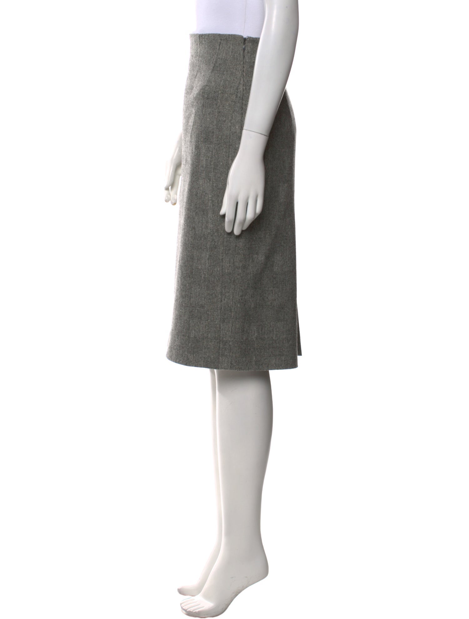 Max Mara Virgin Wool Knee-Length Skirt