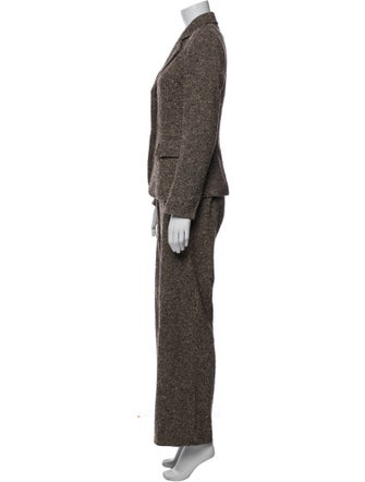 Max Mara Wool Tweed Pattern Pantsuit