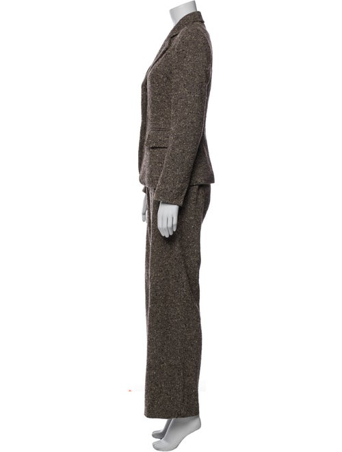 Max Mara Wool Tweed Pattern Pantsuit