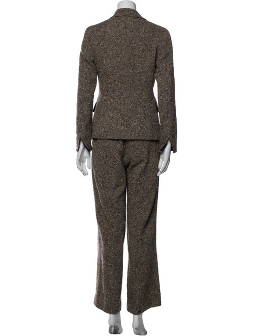 Max Mara Wool Tweed Pattern Pantsuit