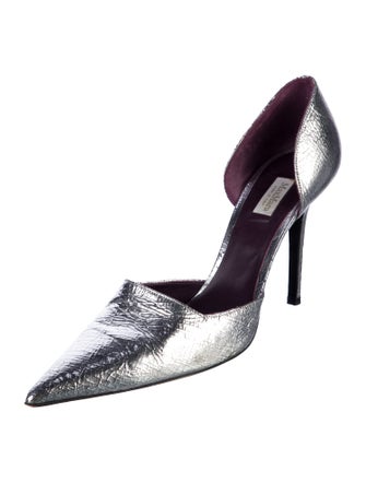 Max Mara Leather Animal Print D'Orsay Pumps