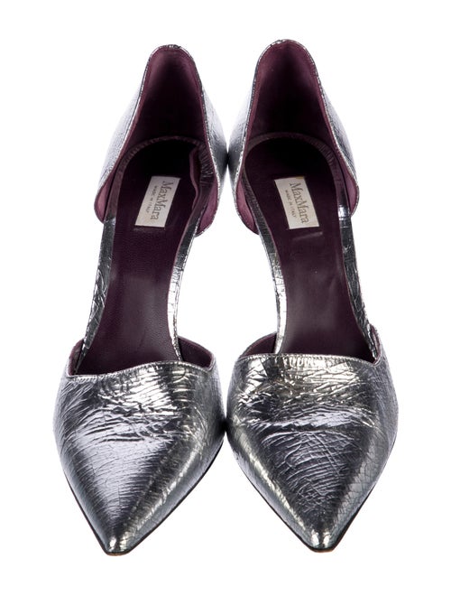 Max Mara Leather Animal Print D'Orsay Pumps