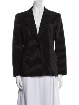 Max Mara Virgin Wool Striped Blazer