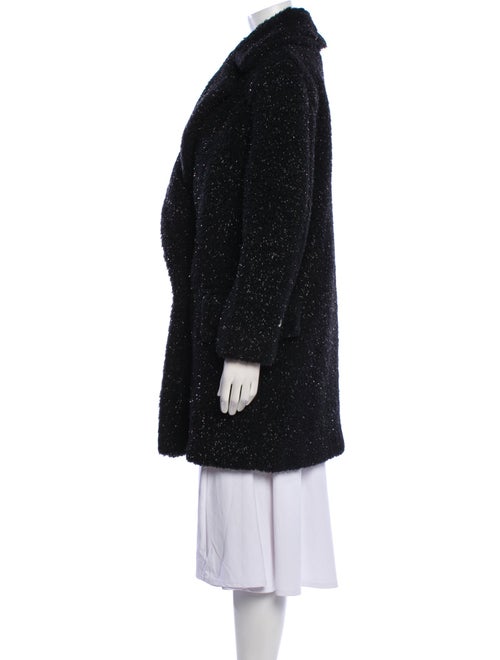 Max Mara Tweed Pattern Fur Coat