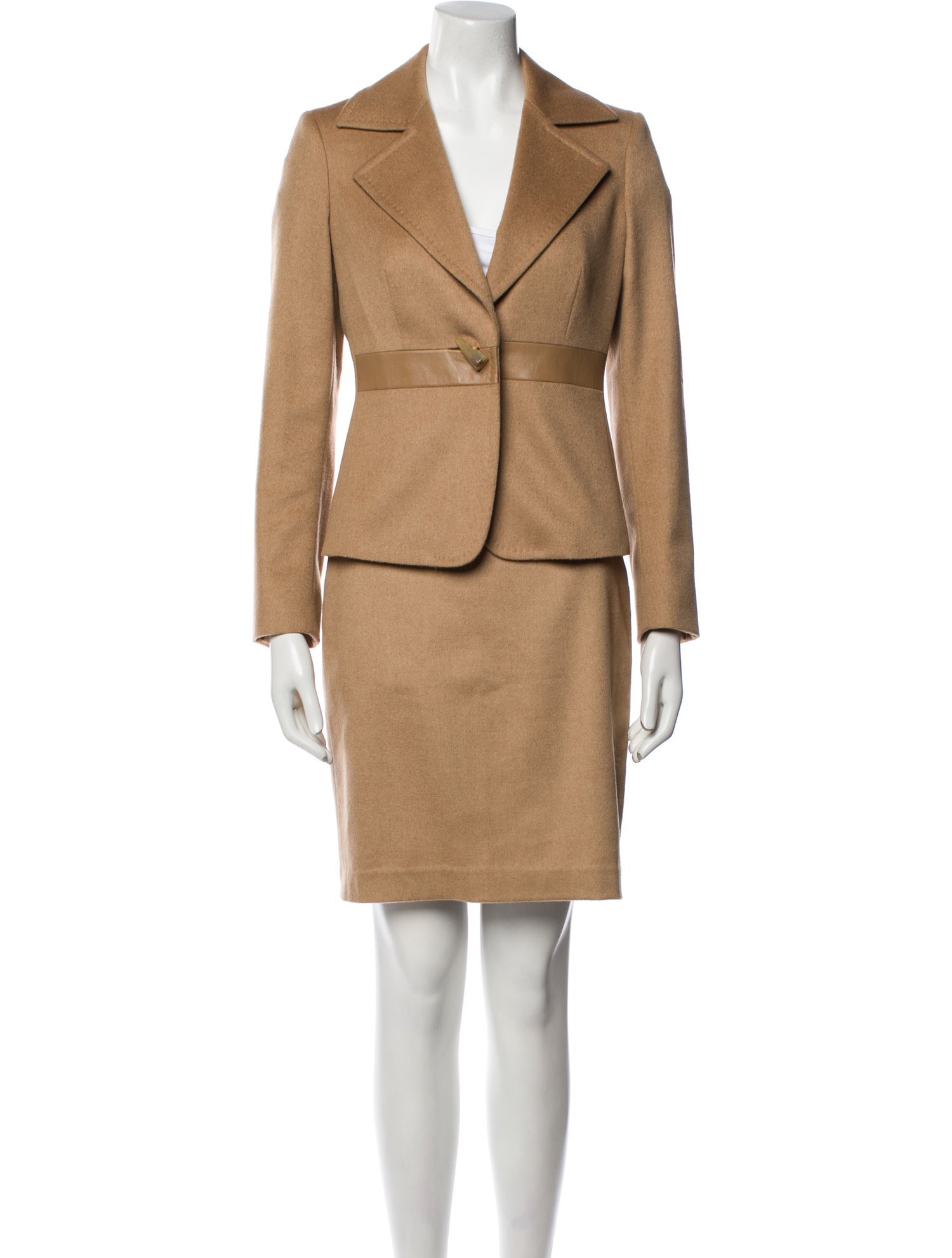 Max Mara Camel Hair Skirt Suit