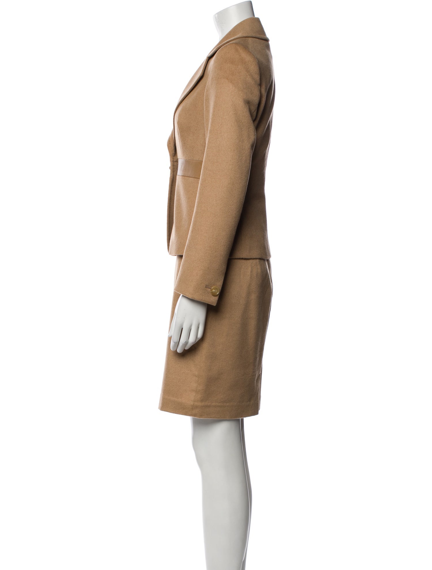 Max Mara Camel Hair Skirt Suit