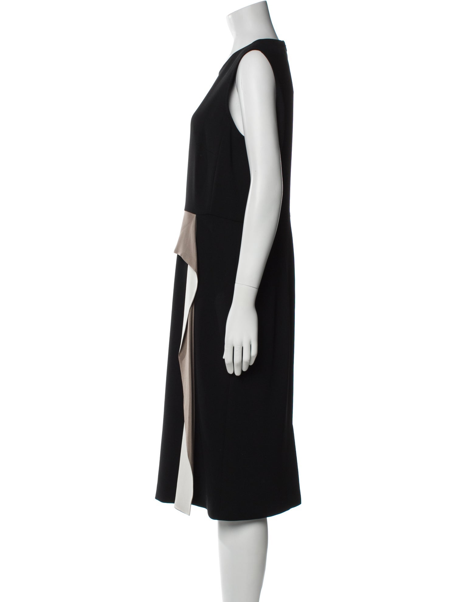 Max Mara Colorblock Pattern Midi Length Dress