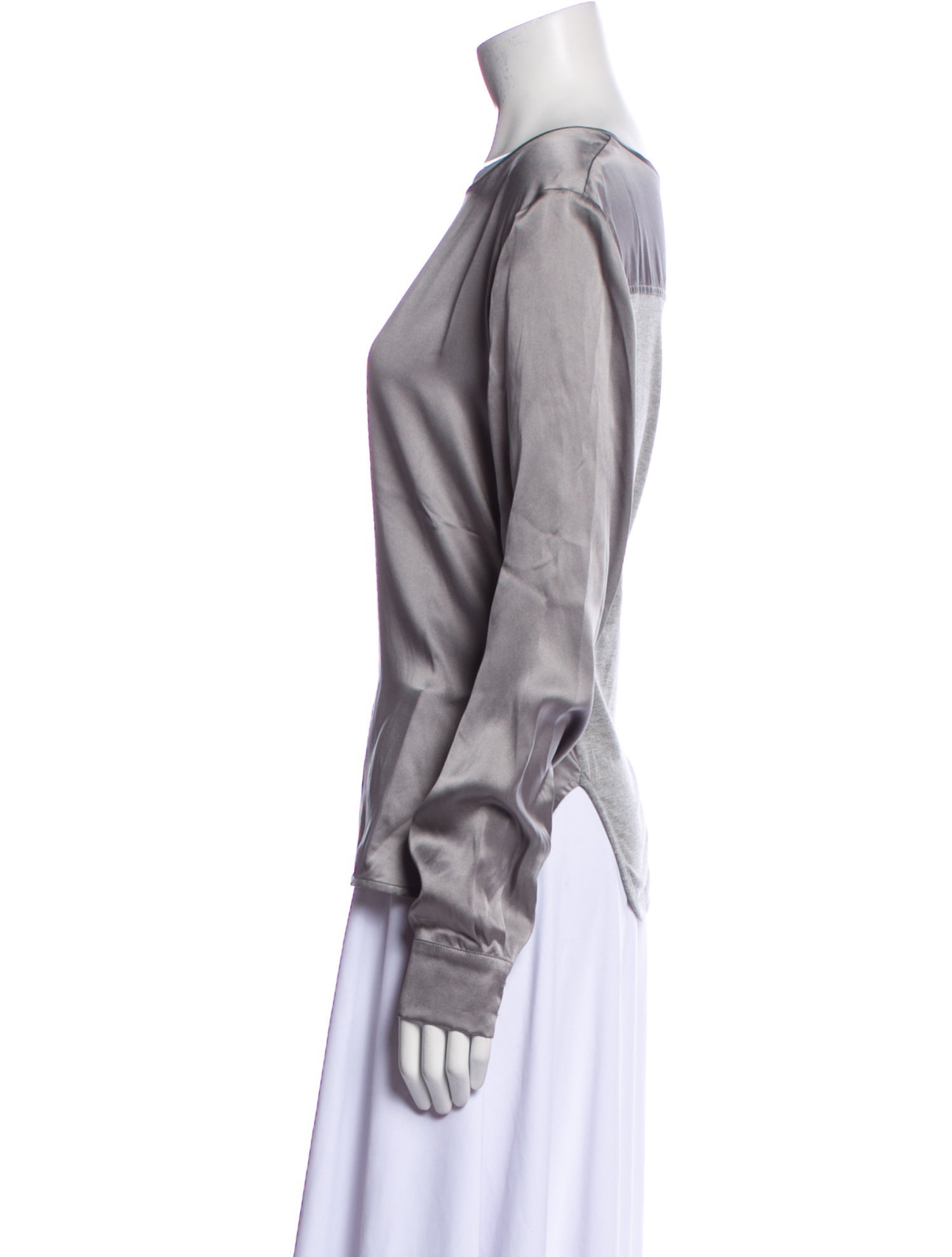 Max Mara Silk Scoop Neck Blouse