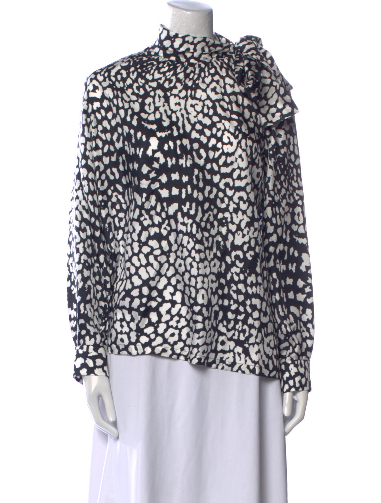 Max Mara Silk Animal Print Blouse w/ Tags