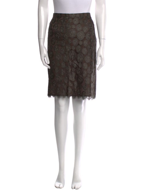 Max Mara Lace Pattern Knee-Length Skirt