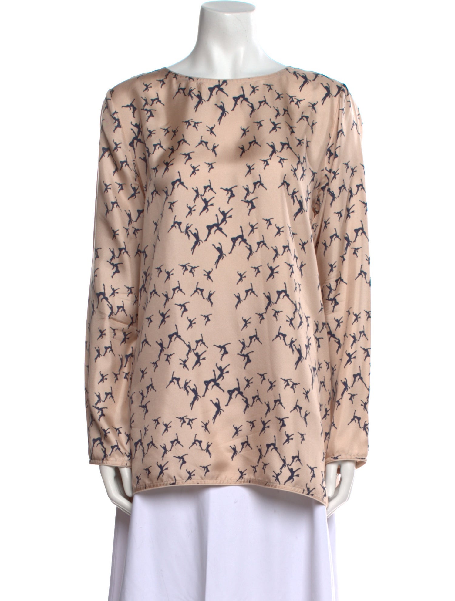 Max Mara Printed Bateau Neckline Tunic