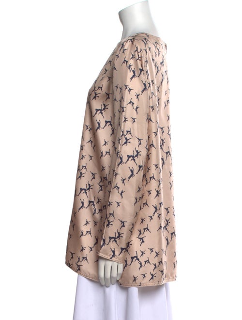 Max Mara Printed Bateau Neckline Tunic