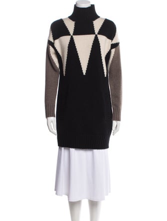 Max Mara Striped Turtleneck Sweater