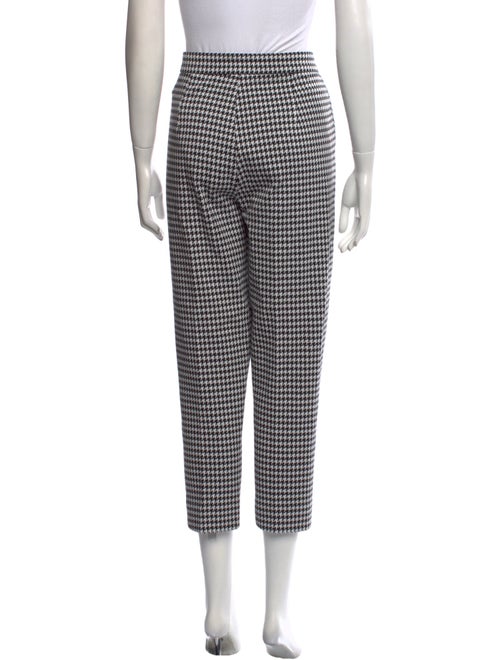 Max Mara Plaid Print Straight Leg Pants
