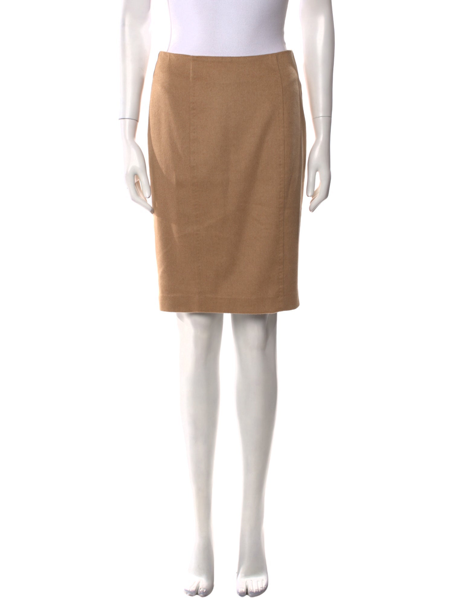 Max Mara Camel Hair Knee-Length Skirt