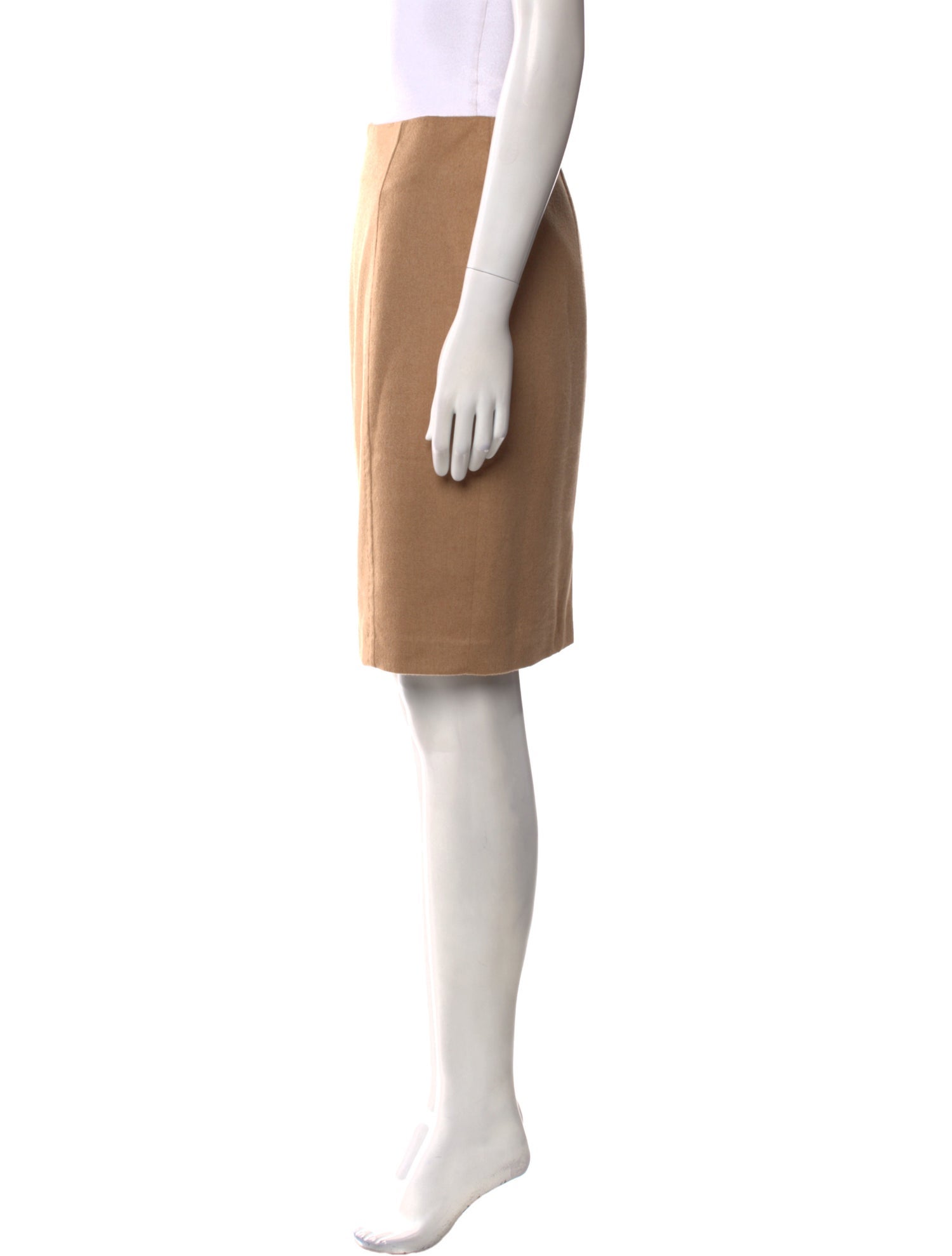 Max Mara Camel Hair Knee-Length Skirt