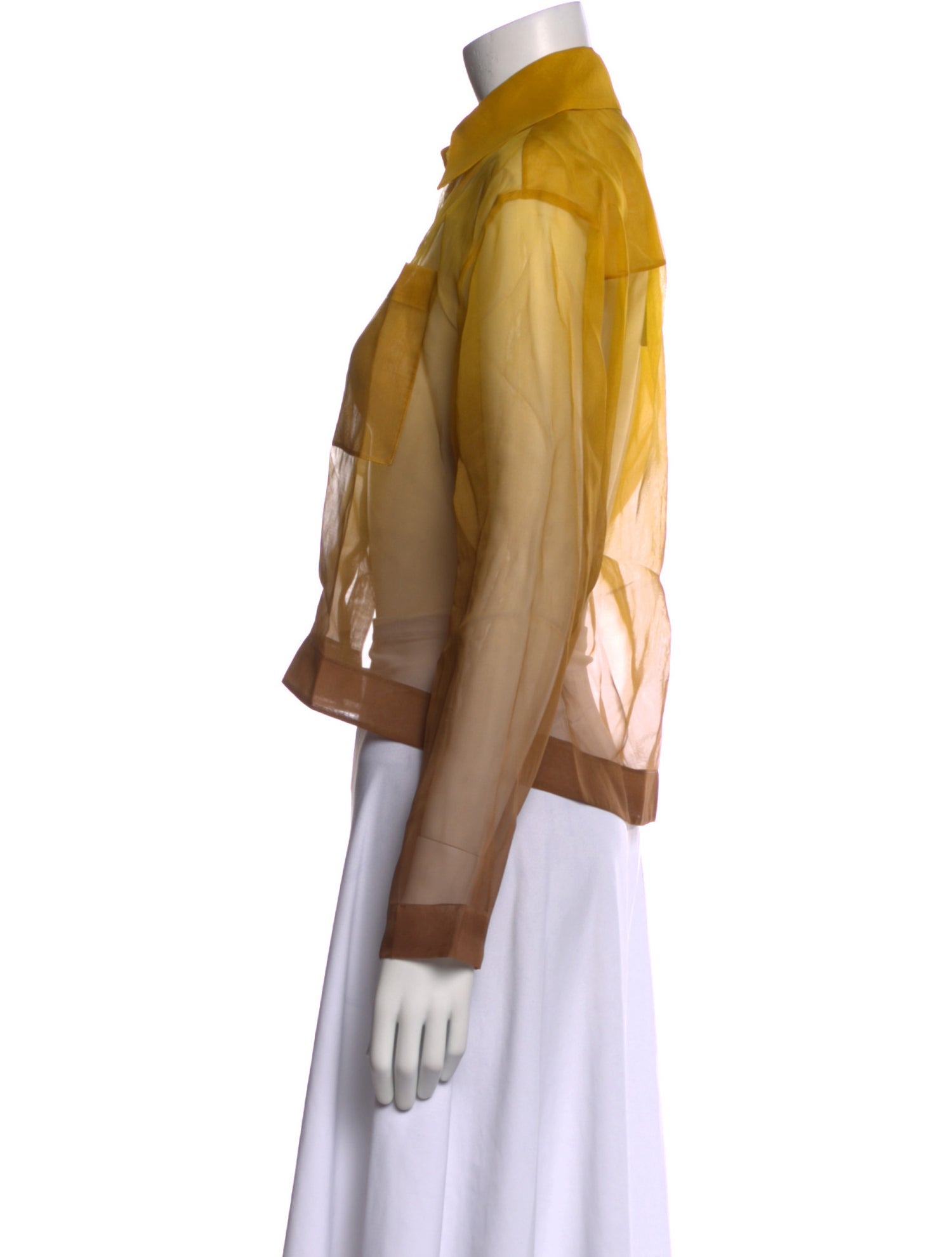 Max Mara Silk Long Sleeve Crop Top w/ Tags