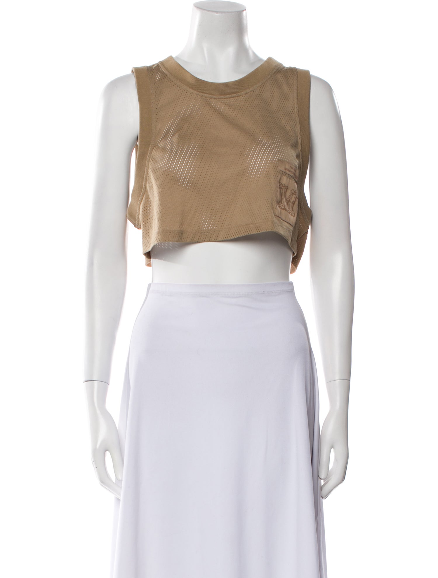 Max Mara Scoop Neck Sleeveless Crop Top